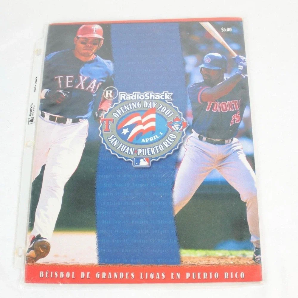 RadioShack April 2001 Opening Day MLB In San Juan Puerto Rico Magazine
